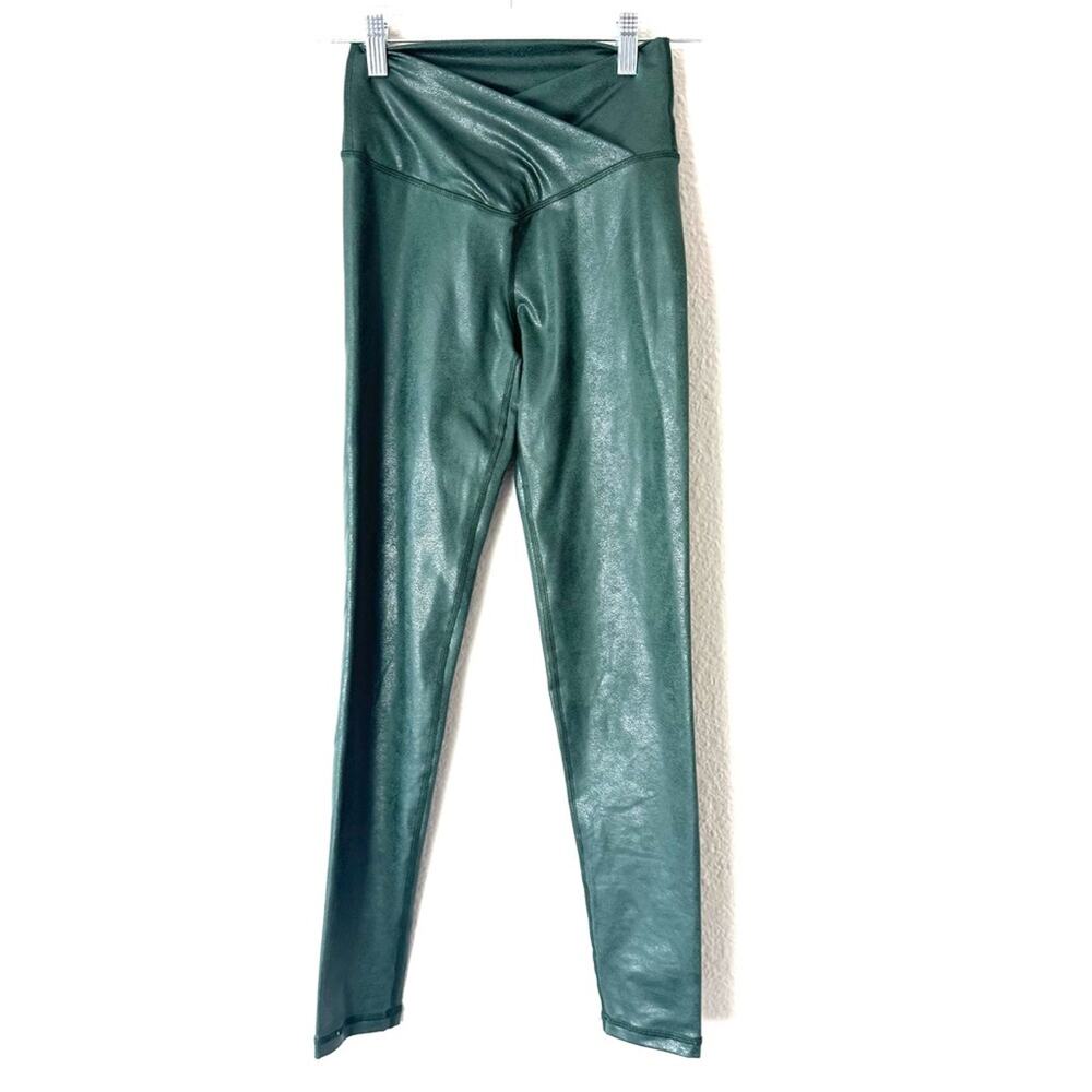 Aerie Offline The Hugger Dark Green Crossover Mid-rise Leggings Size Small
